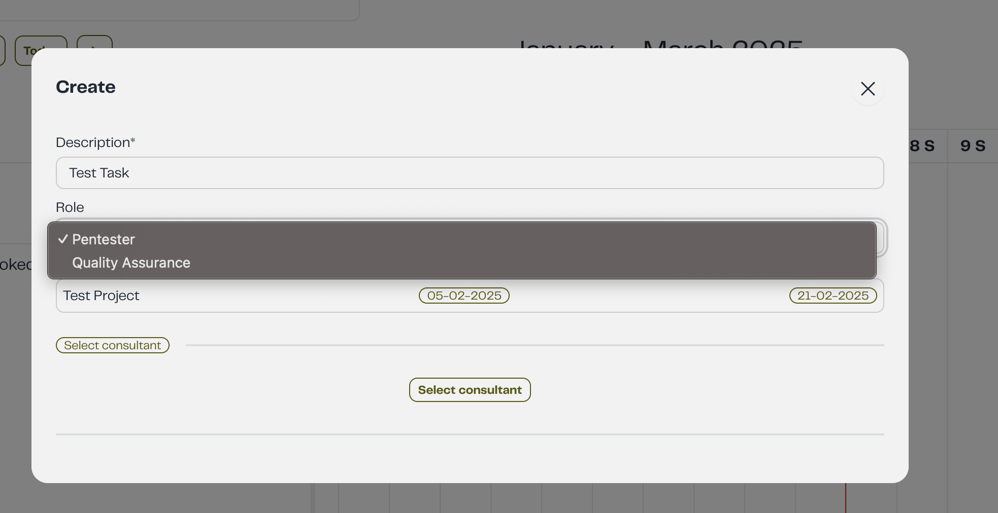 Calendar Modal