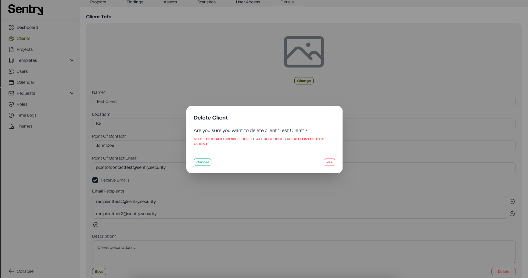 Delete Client