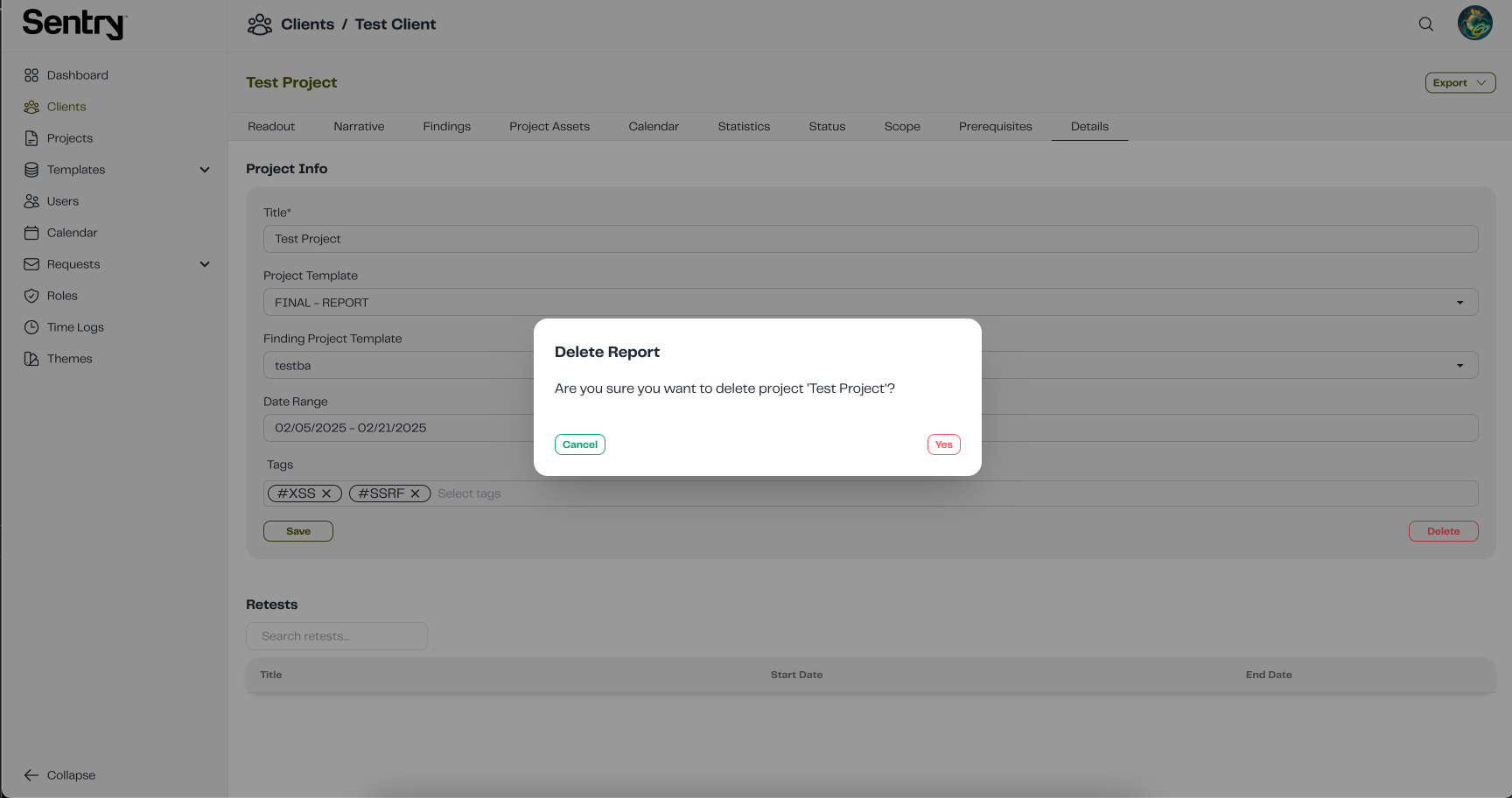 Delete Project