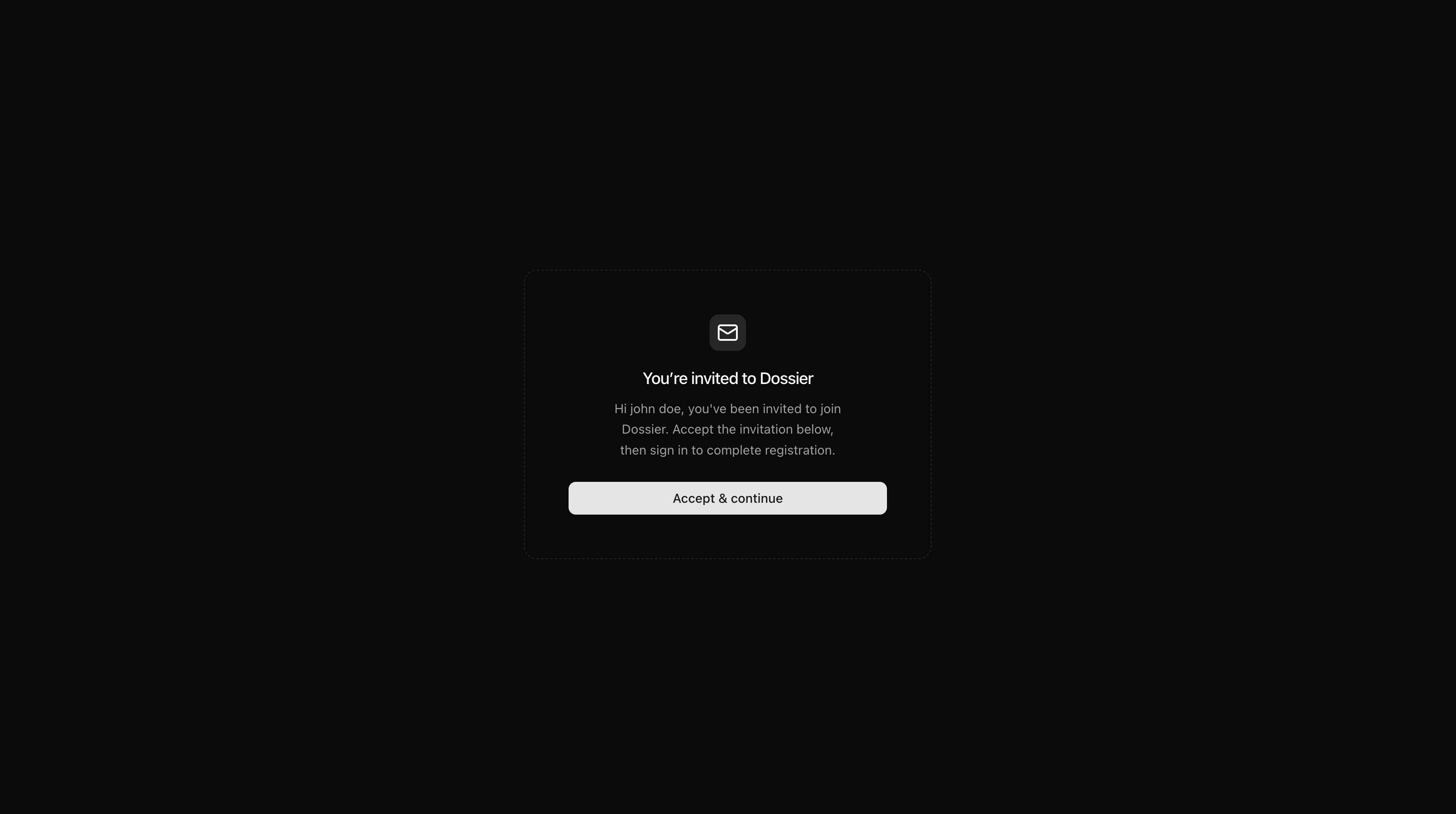 Dossier invitation