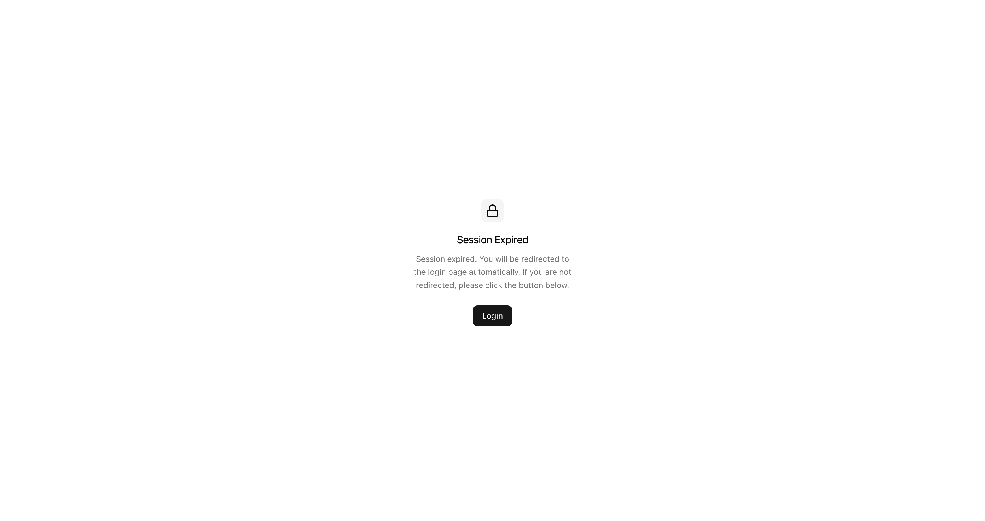 Session expired screen with sign-in link