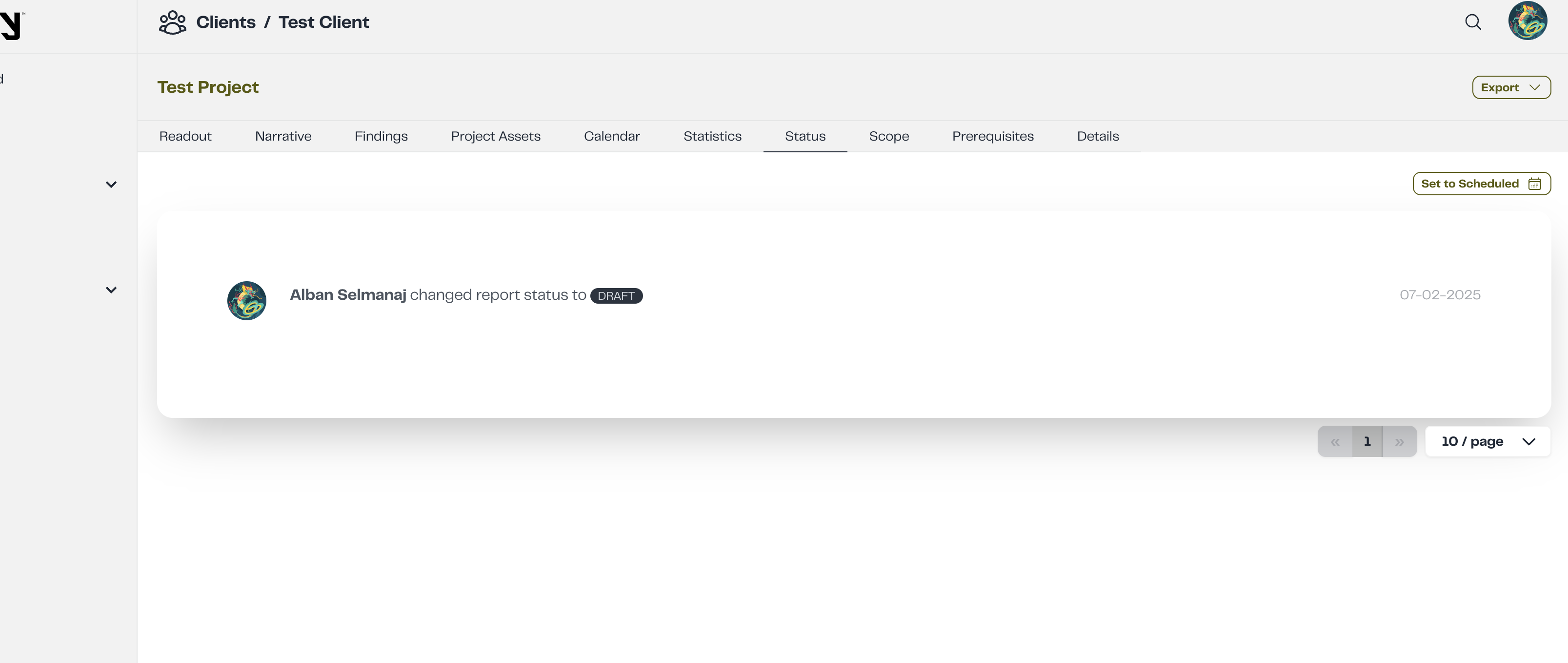 Status Section