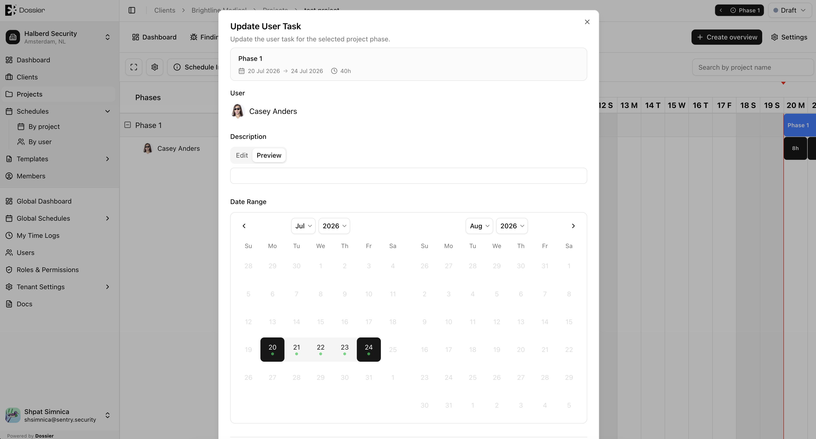 Edit task